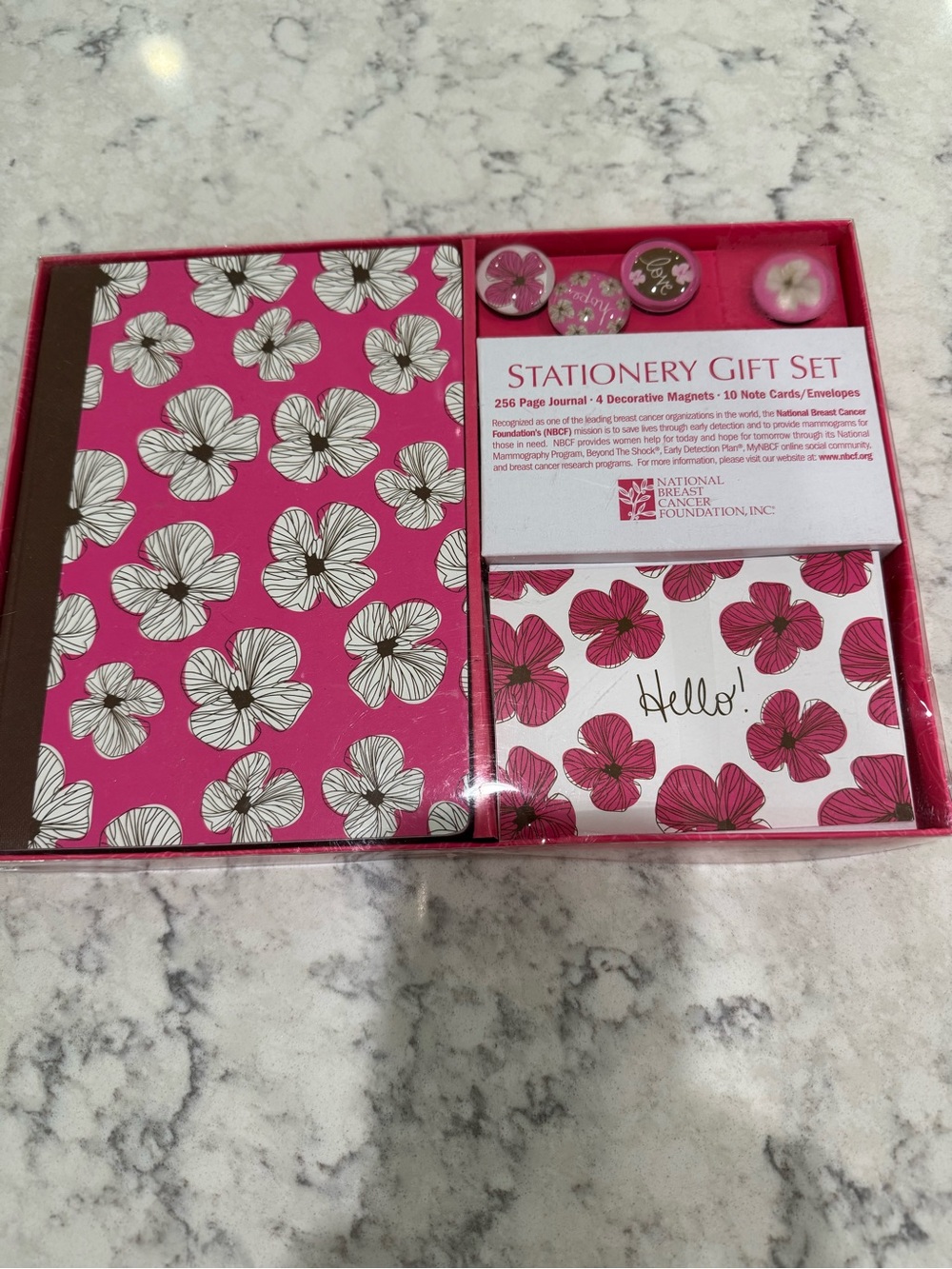 Pink Floral Stationery Gift Set by